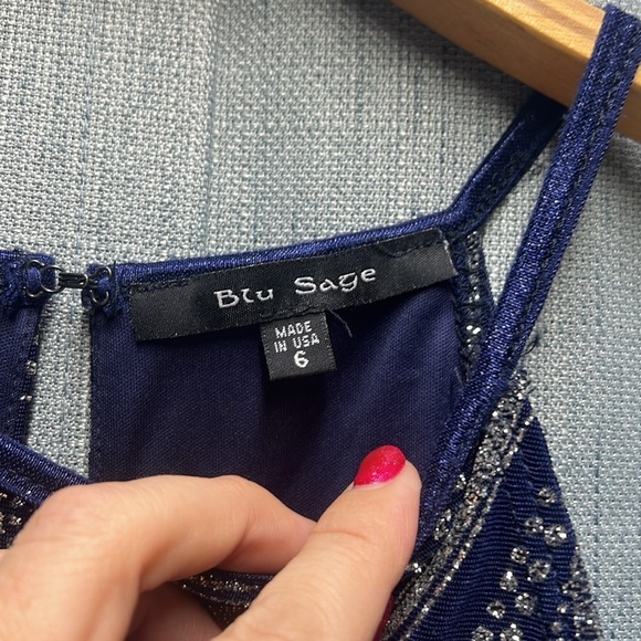 Blu Sage sparkly sleeveless top size 6 - Picture 5 of 9